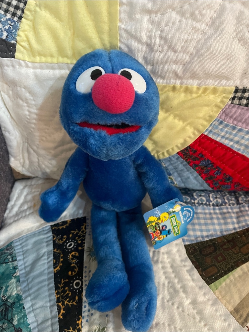 Vintage 1995 Applause Sesame Street Grover plush doll